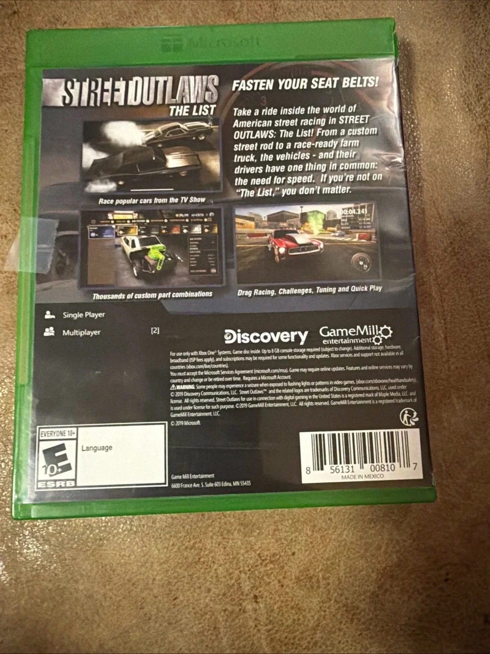 Xbox One Street Outlaws: The List - Green Case